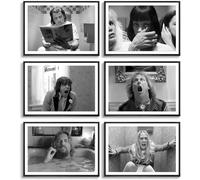 6P Funny Bathroom Wall Art Black and White Dumb And Dumber Movie poster Scenes Bathroom Canvas Posters Prints Set Vintage Toilet Humor Wall Decor Restroom Poster 12X16X6 inch Unframed