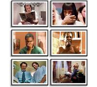 6P Funny Bathroom Wall Art Dumb And Dumber Movie poster Scenes Bathroom Canvas Posters Prints Set Vintage Toilet Humor Wall Decor Restroom Poster 12X16X6 inch Unframed