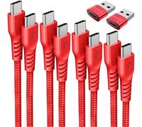 (6Pack 0.3M+1M+2M+3M+2x Adapter) USB C to USB C Charger Cable 60W STRONG Cable Fast Charging Data Lead for iPhone 15, iPad Pro, Samsung S24, Pixel 8