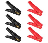 6Pack 100A Heavy Duty Pure Copper,Jump Lead Clamps, Car Booster Cable Clips,Insulative Car Battery Alligator Clips,Clips Battery Clamps for Cars Trucks Ships