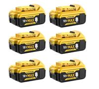 6PACK 18V 8000mAh Lithium-ion Battery Replacement for Dewalt 18V Battery DCB184 DCB200 DCB200-2 DCB201 DCB201-2 DCB203 Compatible with Dewalt Battery Cordless Power Tools (6PACK)