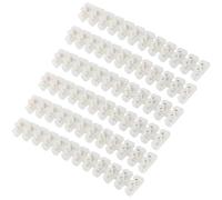 6Pack 30A Electrical Connector Blocks 12 Way Clear Barrier Block Strip Wire Connector Electrical Choc Blocks Connecting for Wiring Cable Dual Row 12 Position