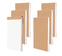 6Pack A7 Small Notepads Refills, 300 Sheets Mini Pocket Notepad Small Notebook Kraft Cover Sketchbook Mini Flipbooks Sketchpad Drawing Memo Pads for Taking Notes Reminders Planning (Blank Notepads)