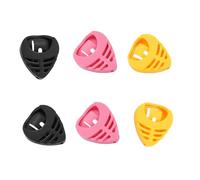 6pack ABS Guitar Pick Case Triangular Compacts Holder Travel Friendly Pick Case for Guitar Player Grade Pick Storage