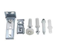 6PACK Bi-Fold Door Hardware Repair Kit for 1" to 1-3/8" Thick Doors, Includes Brackets, Pivots and Guide Wheel, Fits Up to 50 lbs, Nylon and Metal Construction