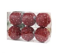 6PACK Christmas Ball Ornaments,Glitter Sequin Foam Hanging Ornaments,Glitter Shatterproof Hanging Ball,Christmas Tree Bal l Decorations for Indoor Outdoor Xmas Tree Wedding Party Holiday Decor