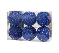 6PACK Christmas Ball Ornaments,Glitter Sequin Foam Hanging Ornaments,Glitter Shatterproof Hanging Ball,Christmas Tree Bal l Decorations for Indoor Outdoor Xmas Tree Wedding Party Holiday Decor