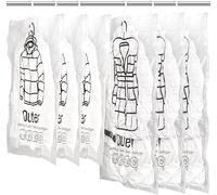 6Pack Hanging Vacuum Storage Bag Reusable Space Saver Compressed Bag with Hangers.1pcs in 26.3x51inch(60x130cm), 2pcs in 26.3x35.4inch (67x90cm) and 3pcs in 26.3x43.3inch (67x110cm)