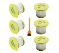 6Pack HEPA Filter Compatible with Ryobi PCL700 PCL704 PCL705 Fit Ryobi 18V ONE+ Handheld Vacuum Models Part # A32F05N A32HF00 and Hoover BH57400V and 1 Brush