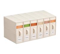 6Pack Linen Sheet Organizers and Storage - King/Queen Size Sheet Storage Organizer with Window, Foldable & Dustproof Sheet Organizer for Linen Closet for Summer Blankets & Sheet Sets,Off-white
