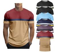 6Pack Mens T-Shirts Short Sleeve Pocket Tee Shirt Casual Crew Neck Moisture Wicking Soft Basic T Shirts (UK, Alpha, L, Regular, Regular, #7)