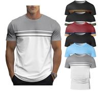 6Pack Mens T-Shirts Short Sleeve Pocket Tee Shirt Casual Crew Neck Moisture Wicking Soft Basic T Shirts (UK, Alpha, 5XL, Regular, Regular, #13)