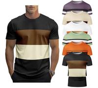 6Pack Mens T-Shirts Short Sleeve Pocket Tee Shirt Casual Crew Neck Moisture Wicking Soft Basic T Shirts (UK, Alpha, 3XL, Regular, Regular, #9)