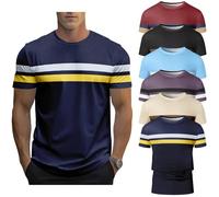 6Pack Mens T-Shirts Short Sleeve Pocket Tee Shirt Casual Crew Neck Moisture Wicking Soft Basic T Shirts (UK, Alpha, L, Regular, Regular, #4)
