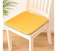 6Pack NonSlip Chair Cushions 45x45 cm Washable Seat Pads for Home Office Kitchen Dining Room Yellow Chair Covers Comfortable & Durable