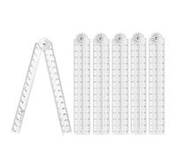 6Pack Ruler 30cm Folding, Clear Foldable Ruler, Geometric Measuring Tool with Angle Line Folding Ruler 30cm for Architects Artists Office