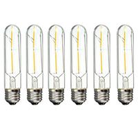 6PACK Vintage LED Filament Bulb T30-2W LED Light Bulb, Medium Screw E27 Base, Clear Warm White 2700K, LED Edison Bulb 20W Equivalent, 220VAC, Dimmable (2)