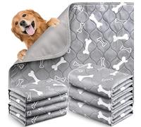 6pack Washable Pee Pads for Dogs 24 x 16 Inch Reusable Puppy Pads, High Urine Absorption Waterproof Puppy Pad Reusable Potty Pads for Dogs Whelping Potty Training