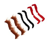 6pairs Fake Eyebrows for Cosplay and Halloween Party Comfortable Self Adhesive Costume Accessories for Masquerade Decorations Safe for Skin