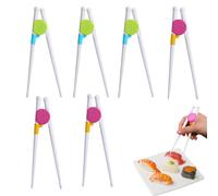 6Pairs Kids Chopsticks, ToddlerEasy to Use, Helper Kids Learner Chopsticks Right or Left Handed for Childs Beginners, Reusable, Detachable, and Easy to Clean