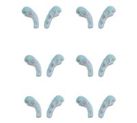 6pairs Shape Appliques Hair Clip Keychains Gloves Clothes Sewing Hand Materials Patches Hair Accessories
