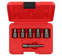 6pc 3/8" Drive Or Drill Bolt Extractor Wheel Lock Nut Remover Set 6mm - 12.7mm