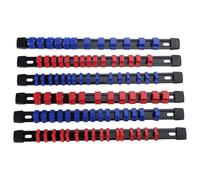 6PC 360° ABS Socket Organizer Drive Holder 1/4 3/8 1/2 Drive Clip Racks Premium Holders Rack Holder