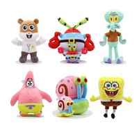 (6PC) 6pc SpongeBob Plush Toy Patrick Star Squidward Tentacles Gary soft Toy