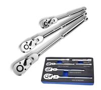 6PC 72-Tooth Head for Ratchet Wrench Set 1/4 3/8 1/2 Inch Drive Silver | 6-Piece Head for Ratchet Wrench Set 72-Tooth 1/4 3/8 1/2 Inch Drive
