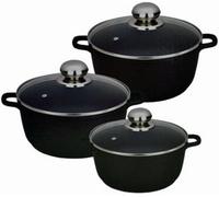 6Pc Aluminium Non Stick Cooking Pan Saucepan Pot Set Cookware