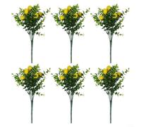 6PC Artificial Lemon Bunch, Realistic Green Yellow Faux Citrus Decor for Home Décor, Kitchen, Dining & Photo Props, 18 x 30cm, Plastic