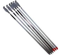 6Pc Bbq Skewer Stainless Steel Barbecue Kebab Sticks Food Grill Cooking Tandoori