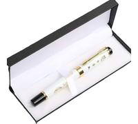 6pc- Box Embossed Pen Business Metal Signature Pen-White Box -0.5mm