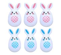 6pc Bunny Shaped Fillable Plastic Easter Eggs, Twistable Cute Bunny Eggs for Party Home Decor, Easter Eggs Hunting Game (1 Set)