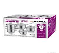 6Pc Cookware Set Saucepan Frying Pan Stainless Steel Pots Non Stick Glass Ceramic New