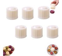 6PC Creative Double-Ended Pastry Mold, 2-in-1 Double-Sided Pastry Mold, Double Ended Pastry Cookie Mold, Double-Ended Mooncake Mold, Sunflower Pattern Mooncake Mold,Easy Release DIY Pastry Tool