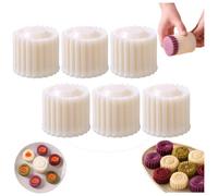 6PC Creative Double-Ended Pastry & Mooncake Mold, Reusable Mooncake Mould | 2-Pattern Pastry Mold for Mooncakes, Detachable Food-Grade Plastic Baking Press Tool for Shaped Desserts & DIY Home Baking