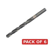 6pc Dormer A100 HSS Jobber Drill Bit 10.00mm OL:133mm WL:87mm - A10010.0 - Pack