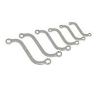 6pc Double Ended S Spanner Set - 8 to 19mm Metric 12 Point Curved Ring Wrench