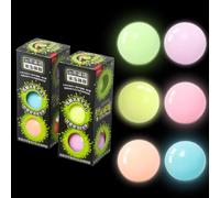 6pc Dream Lumi Balls,Glow in The Dark Sticky Ball that Stick to The Ceiling,Stocking Stuffers,Stress Relievers Ball for Kids and Adults,Elevated Balls,ASMR Cool Stuff for Teens