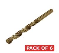 6pc Faithfull Professional Cobalt Jobber Drill Bit Pre Packed 11.5mm -