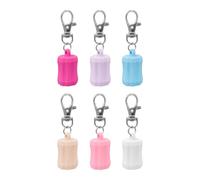 6pc Flexible Silicone Lip Gloss Holders with Metal Clasps Compact Design for On The Go Lip Balm Attachment