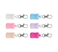 6pc Flexible Silicone Lip Gloss Holders with Metal Clasps Compact Design for On The Go Lip Balm Attachment