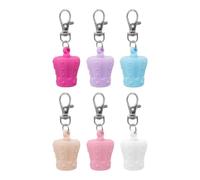 6pc Flexible Silicone Lip Gloss Holders with Metal Clasps Compact Design for On The Go Silicone Lip Gloss Holder Clip