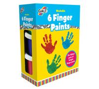 6pc Galt Toys Washable Finger Paints Set - 6 x 100ml Pots