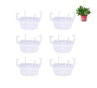 6Pc Hanging Basket Water Tray | Hanging Basket Drip Pan | Leakproof Hangings Basketes Saucers for Plants | Outdoor Hangings Basketes Water Retaining Tray Accessories for Backyard & Garden