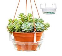 6Pc Hanging Basket Water Tray | Hanging Basket Drip Pan | Leakproof Hangings Basketes Saucers for Plants | Outdoor Hangings Basketes Water Retaining Tray Accessories for Backyard & Garden