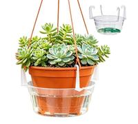 6Pc Hanging Basket Water Tray | Hanging Basket Drip Pan | Leakproof Hangings Basketes Saucers for Plants | Outdoor Hangings Basketes Water Retaining Tray Accessories for Backyard & Garden