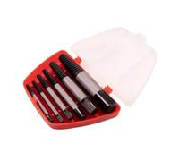 6PC High Carbon Steel Screw Extractor Set, Left-Handed Thread Remover Tool for Broken Bolts & Taps