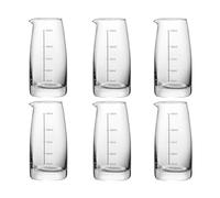 6PC- Household simple and exquisite glass thickened durable liquor distributor -150ml(3 pairs) pot without handle